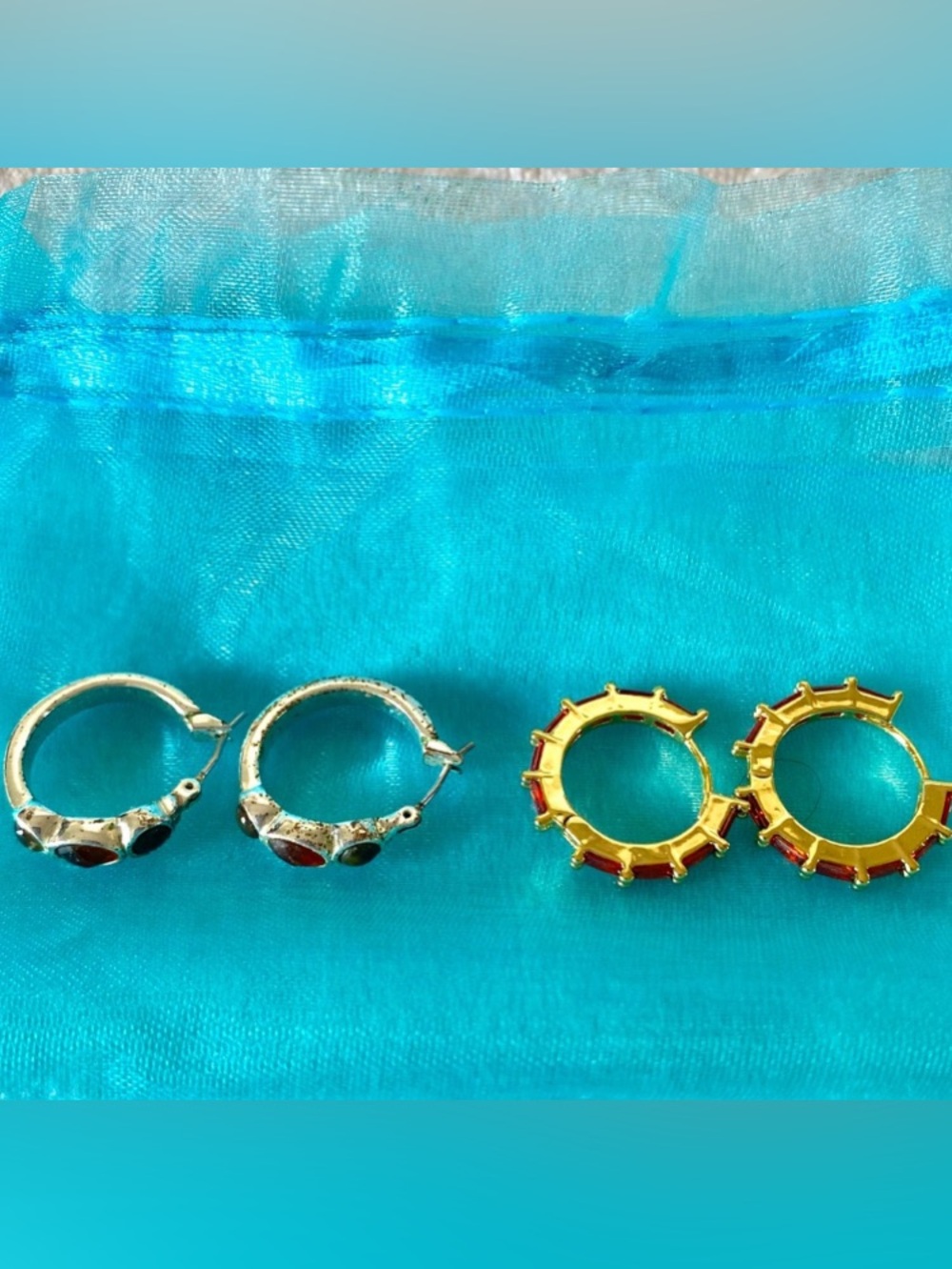 2-Pair Hoop Earrings Bundle